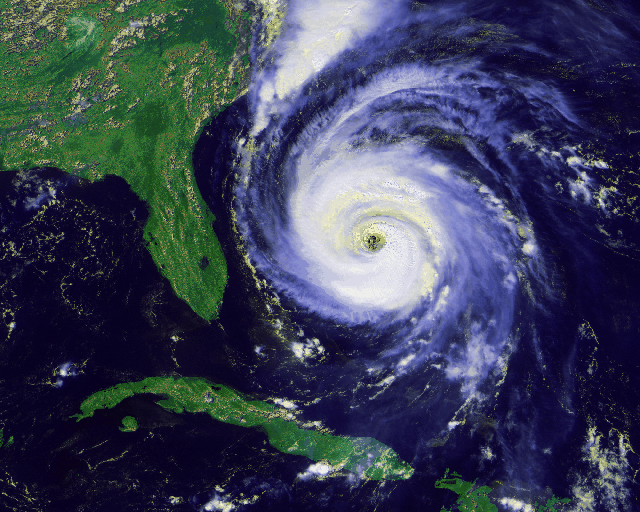 Hurricane Fran from space