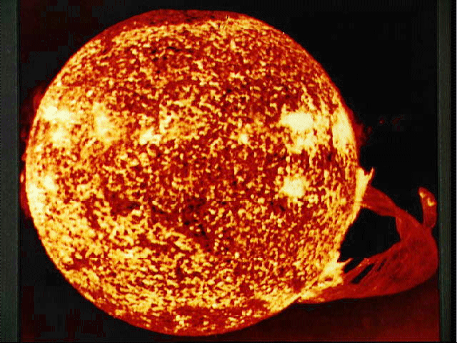 Sun with large flare